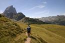 D2-42 Walker and the Mountain, Pic du Midi D'Ossau, French Pyrenees.